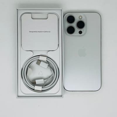 iPhone 15 Pro 512GB Blanco Titanio de Segunda Mano (Totalmente Original, Batería 86%)