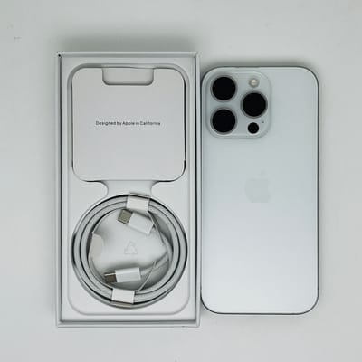iPhone 16 Pro 512GB Blanco Titanio de Segunda Mano (Totalmente Original, Batería 92%)